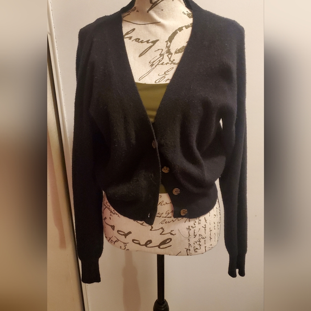 Classic Black Women's Cardigan Sweater